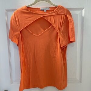 Inner Circle Orange Top with Peekaboo Opening XL